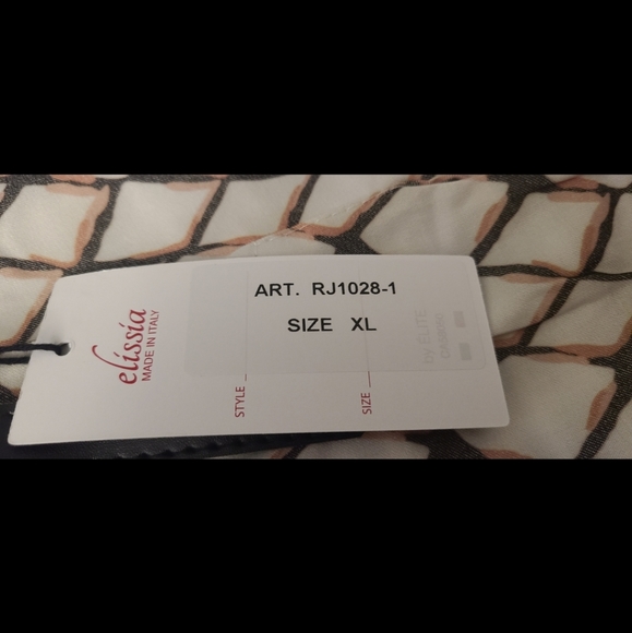 2 for 1💙 ELISSIA Women Pants White cream Brownish diamond with Black belt - Picture 6 of 10